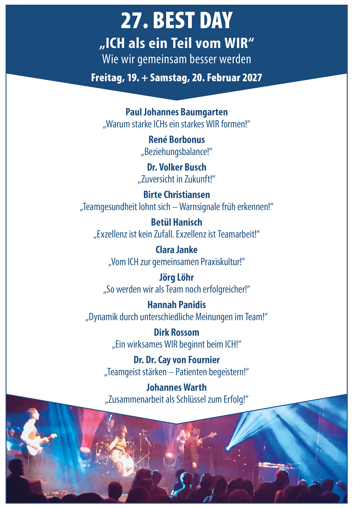 27. Best Day „ICH als ein Teil vom WIR – Wie wir gemeinsam besser werden“ - Kurs: 5700